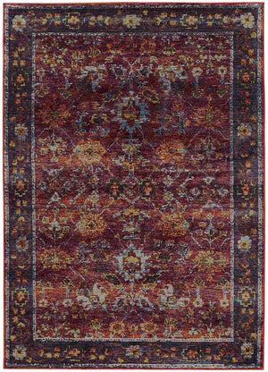 Andorra 7153A Red/ Purple Rug - Baconco