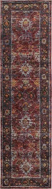 Andorra 7153A Red/ Purple Rug - Baconco