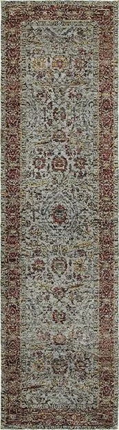 Andorra 7155A Blue/ Red Rug - Baconco