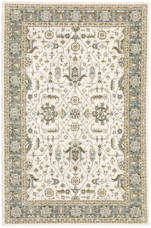 Andorra 9537P Ivory/Blue Rug - Baconco