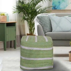 Andros 34122GHT Green/White Pouf - Baconco