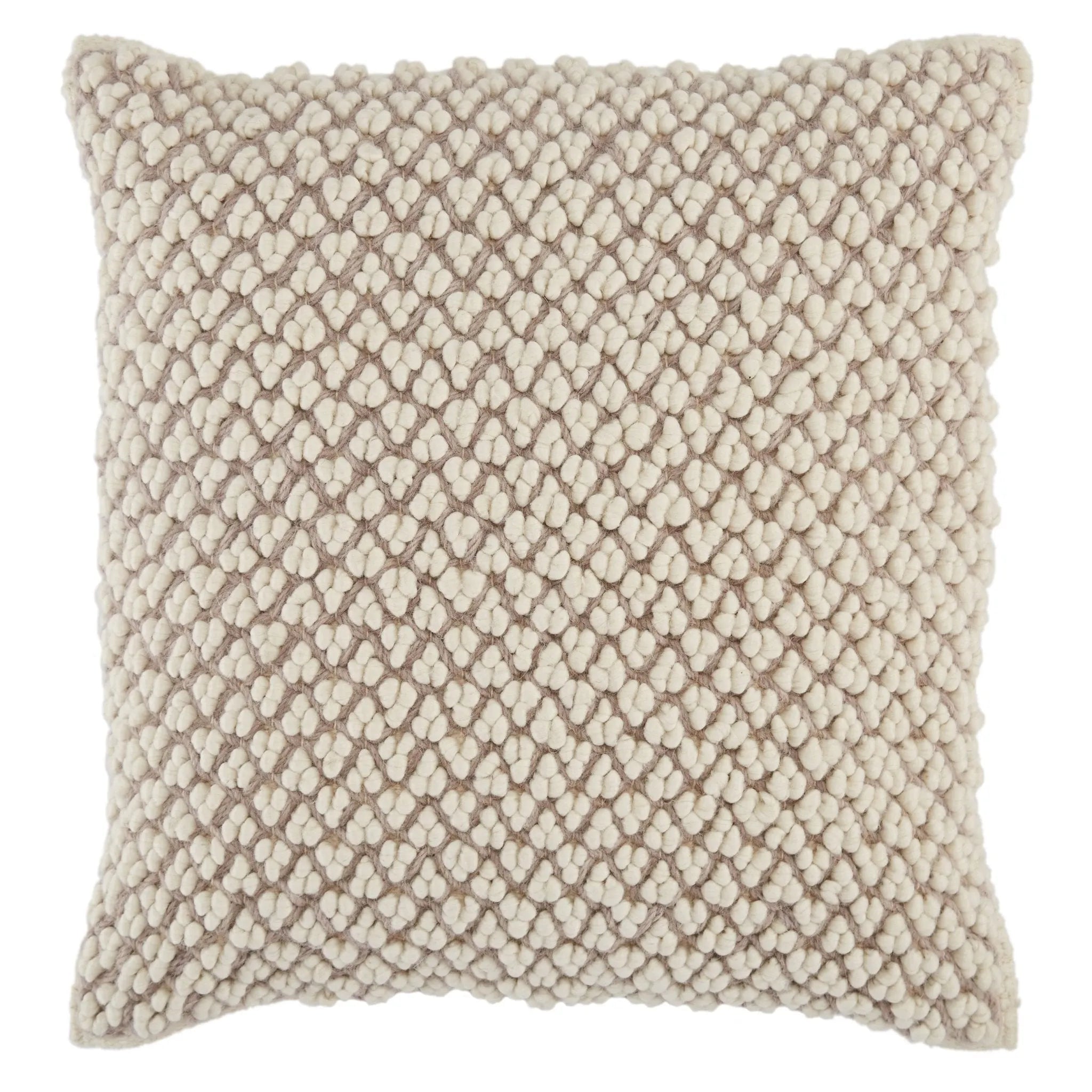 Angora Ago03 Madur Light Taupe/Ivory Pillow - Baconco