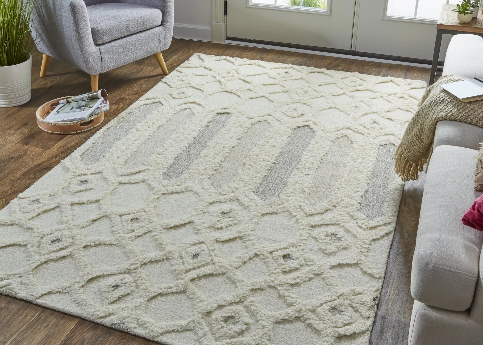 Anica 8013F Ivory/Taupe Rug - Baconco