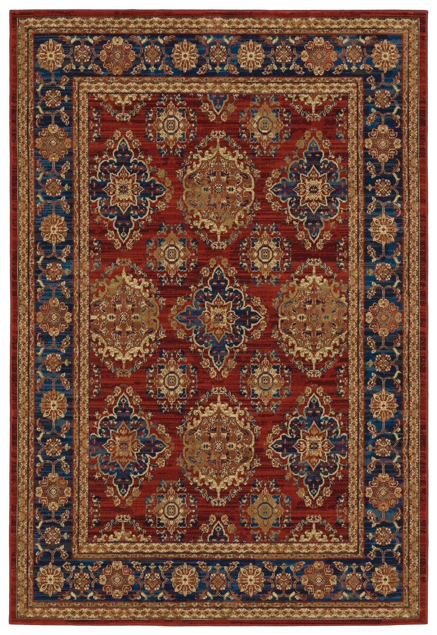 Ankara 1802R Red/Blue Rug - Baconco