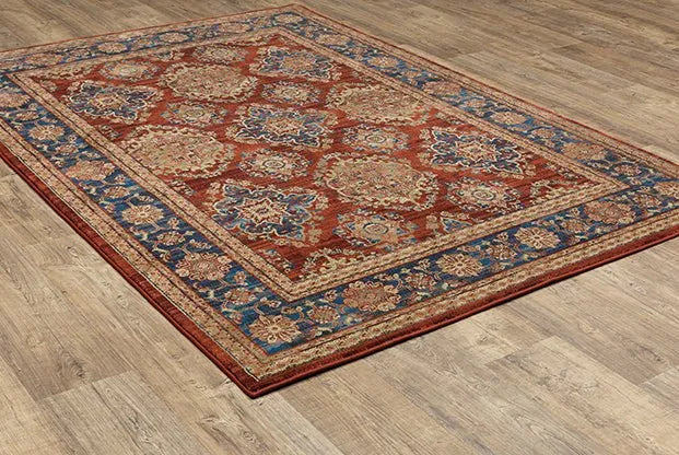 Ankara 1802R Red/Blue Rug - Baconco