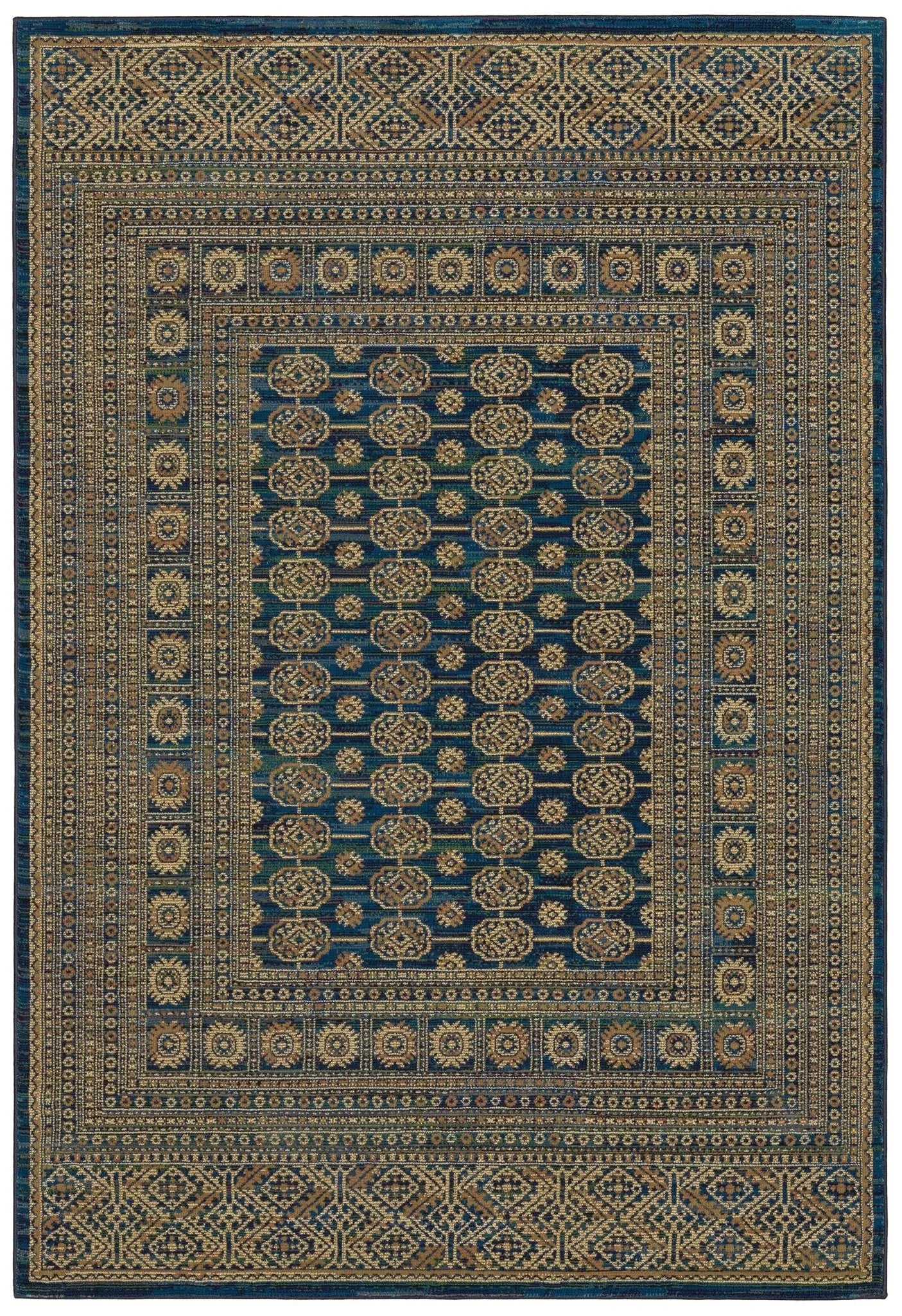 Ankara 602K Blue/Gold Rug - Baconco