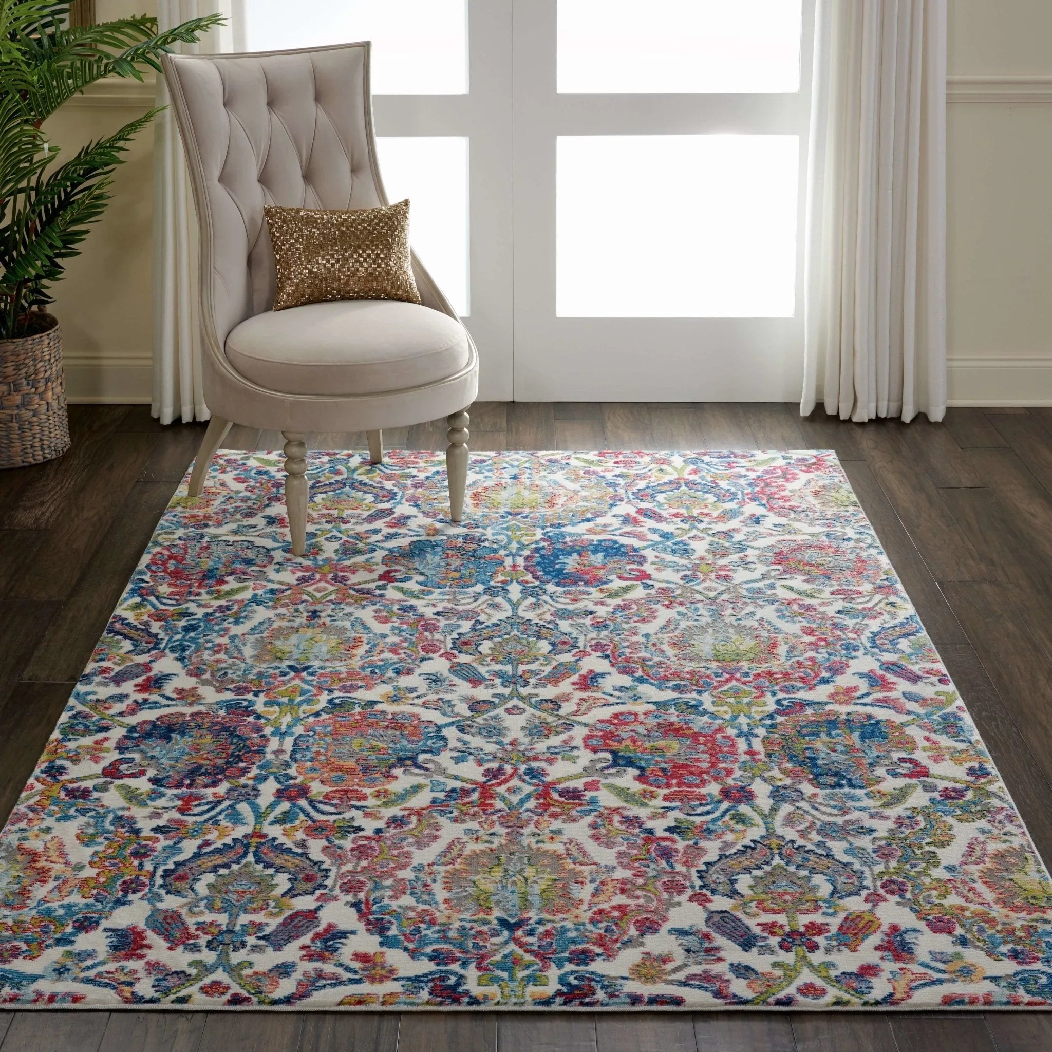 Ankara Global ANR06 Ivory/Blue Rug - Baconco