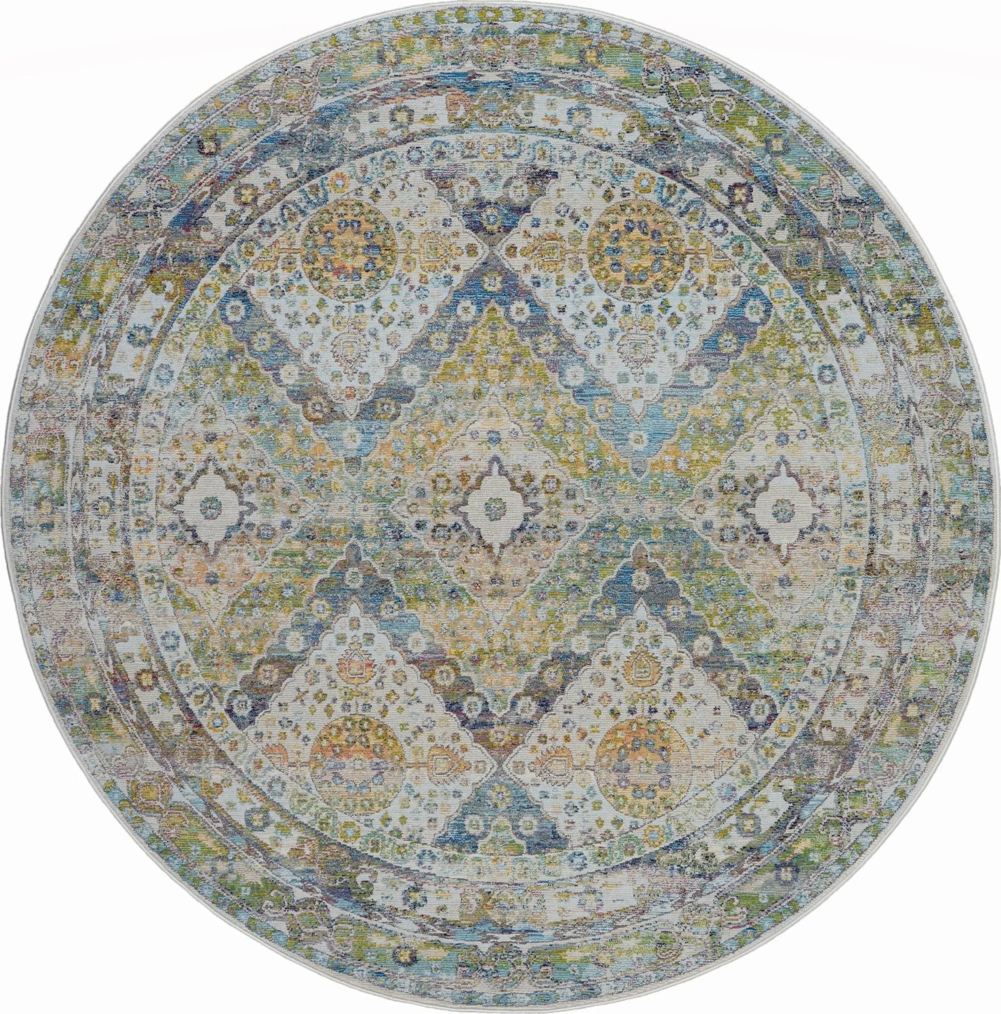 Ankara Global ANR07 Blue/Green Rug - Baconco