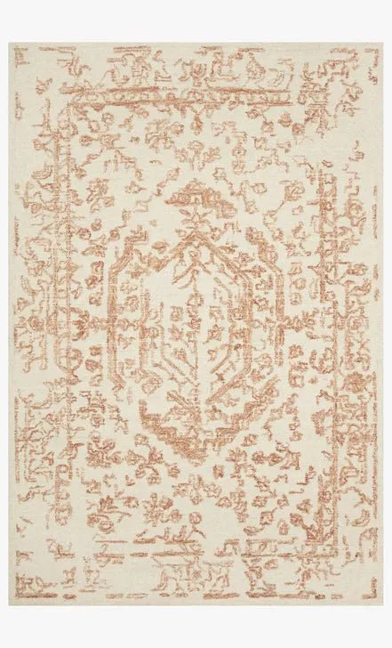 Annie ANN-01 White/Rust Rug - Baconco