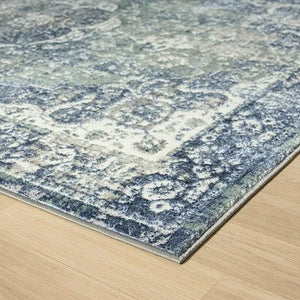 Antalya 82058BTE Beige/Teal Rug - Baconco