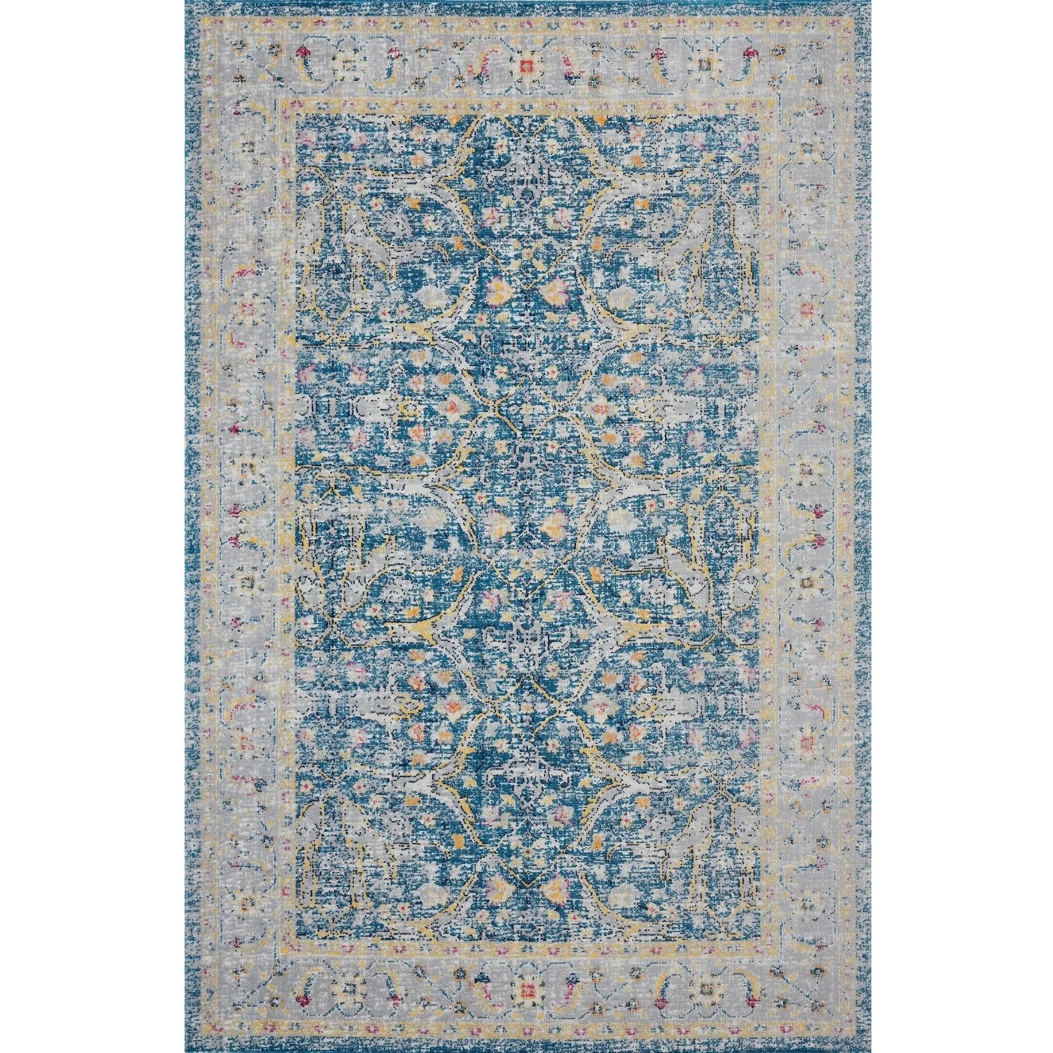 Antiquity LR81455 Blue Yellow Rug - Baconco