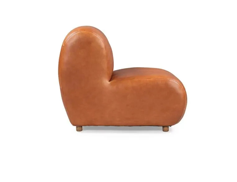 Arcadia Accent Chair Tan Leather - Baconco