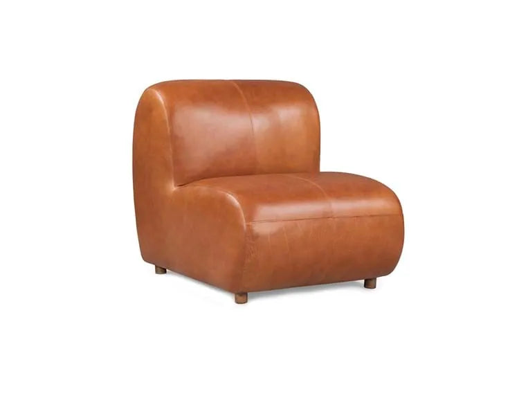 Arcadia Accent Chair Tan Leather - Baconco