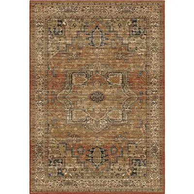 Aria 8203 Herriz Medallion Rust Rug - Baconco