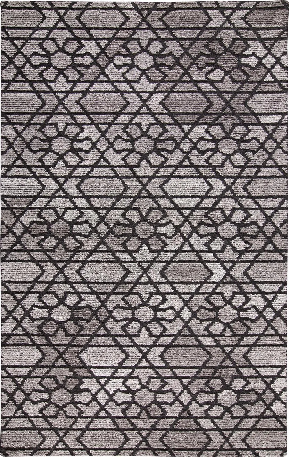 Asher 8766F Gray/Black Rug - Baconco