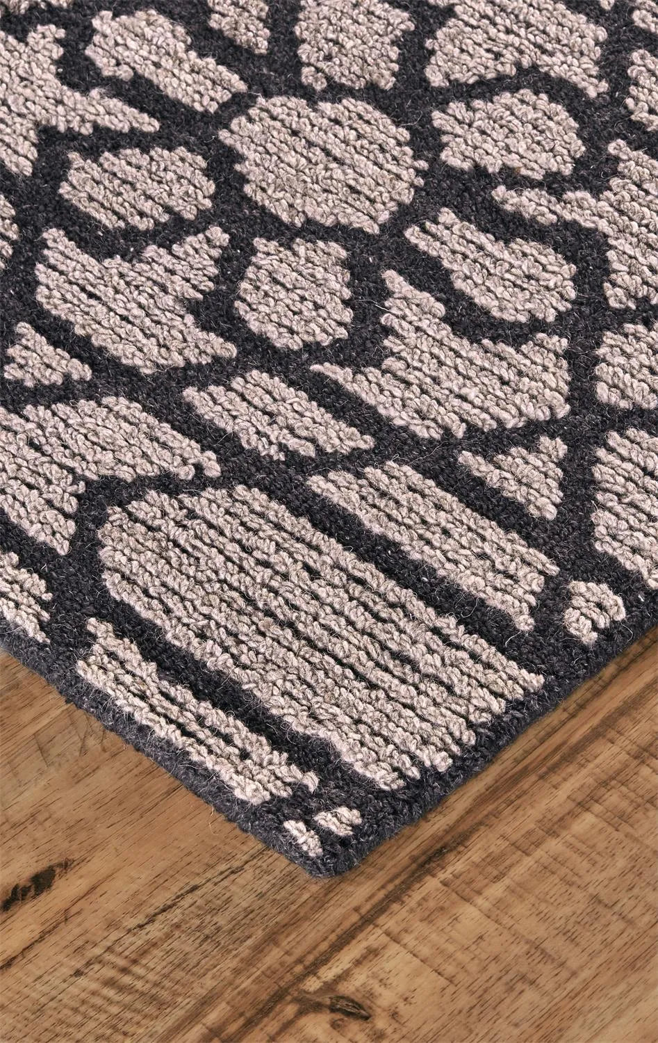 Asher 8766F Gray/Black Rug - Baconco