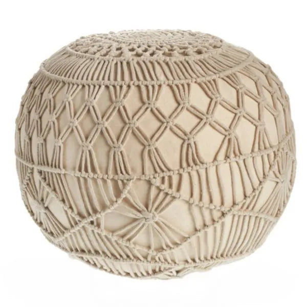 Astrid 99707NAT Natural Pouf - Baconco