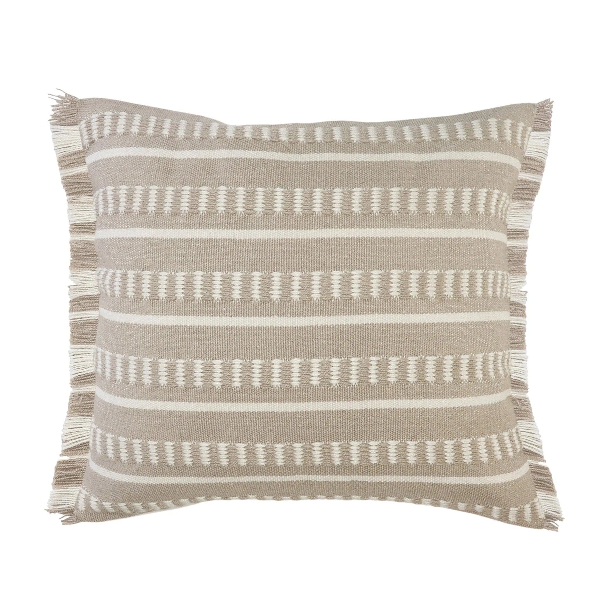 Atlantis Lr07588 Taupe/White Pillow - Baconco