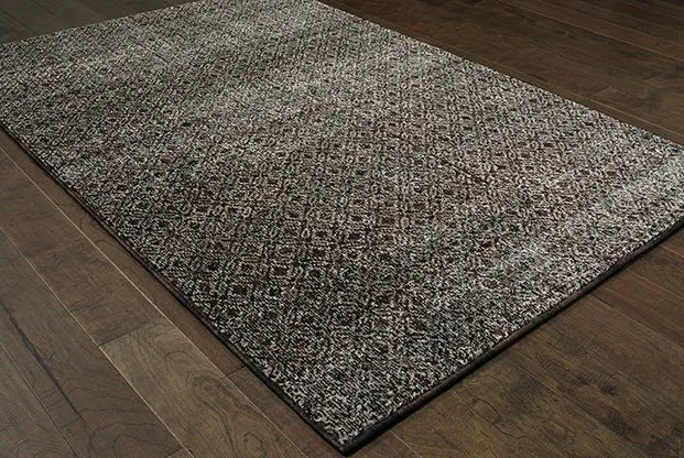 Atlas 8048Q Black/ Grey Rug - Baconco