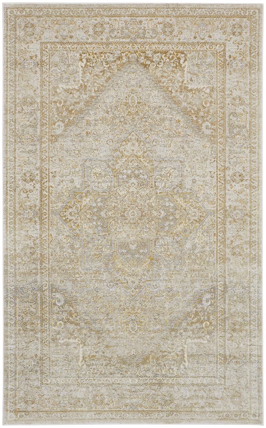 Aura 3734F Gold/Gray Rug - Baconco