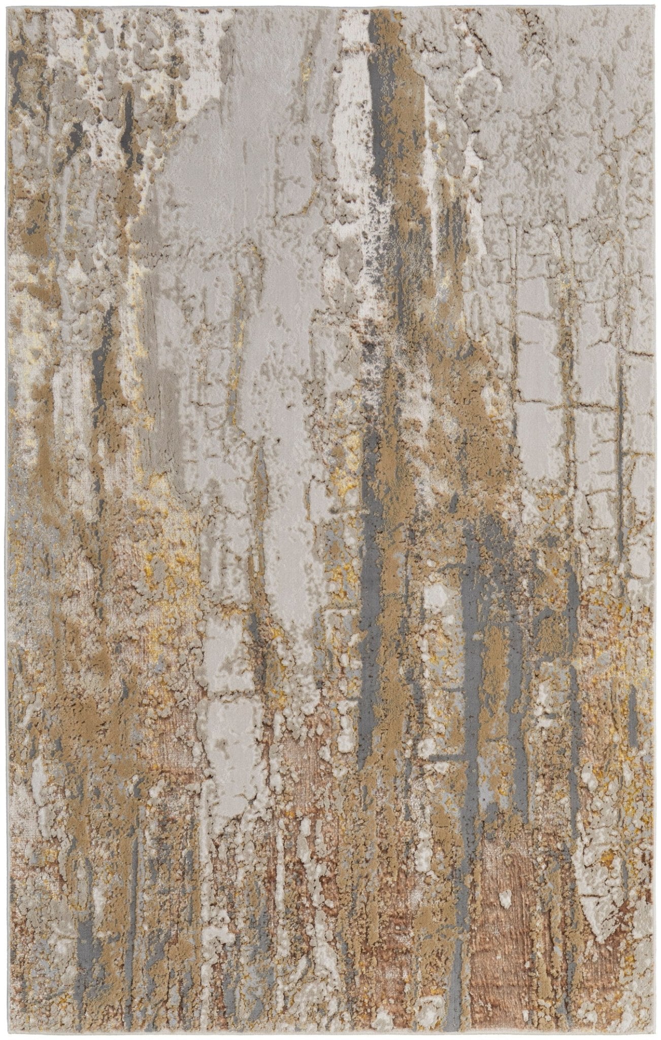 Aura AUR39LMF Ivory/Gold Rug - Baconco