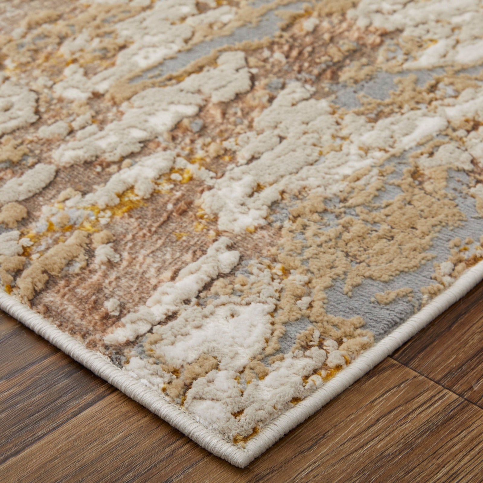 Aura AUR39LMF Ivory/Gold Rug - Baconco