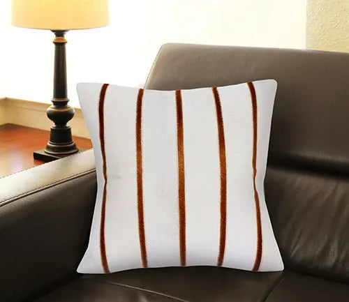 Austin 08140IVB Ivory/Brown Pillow - Baconco