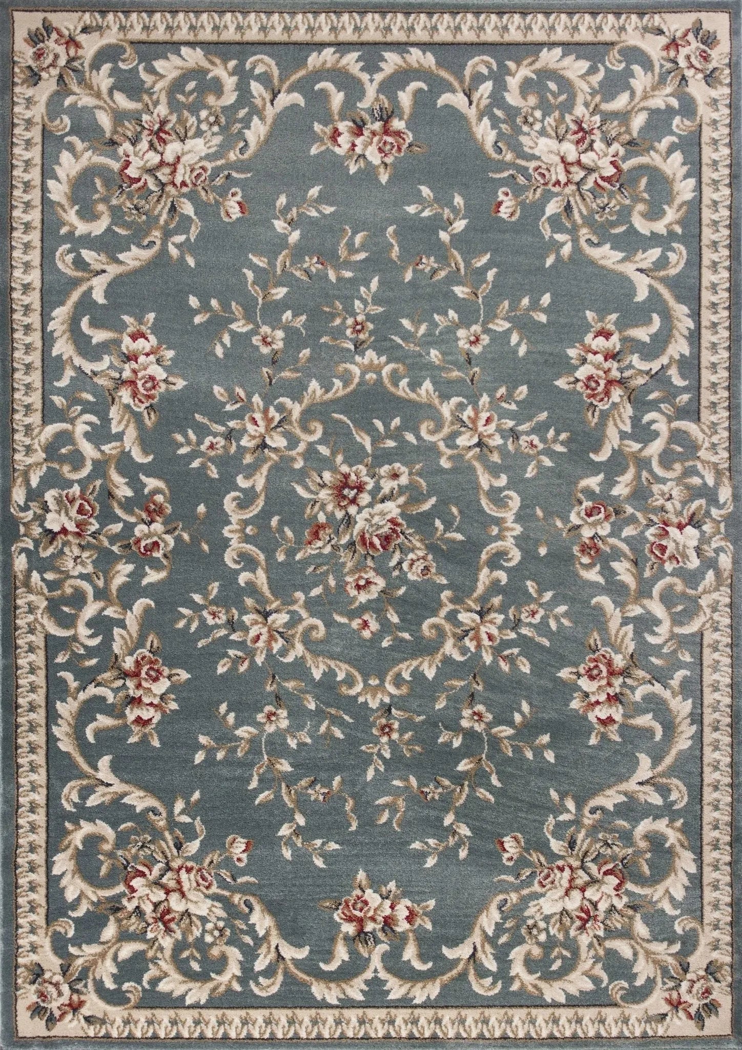 Avalon 5602 Aubusson Slate Blue Rug - Baconco