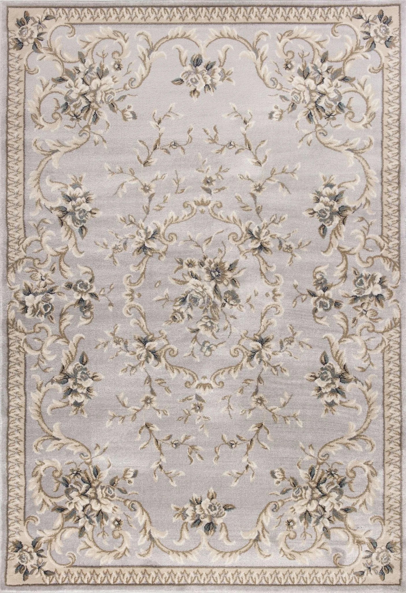 Avalon 5604 Aubusson Light Grey Rug - Baconco