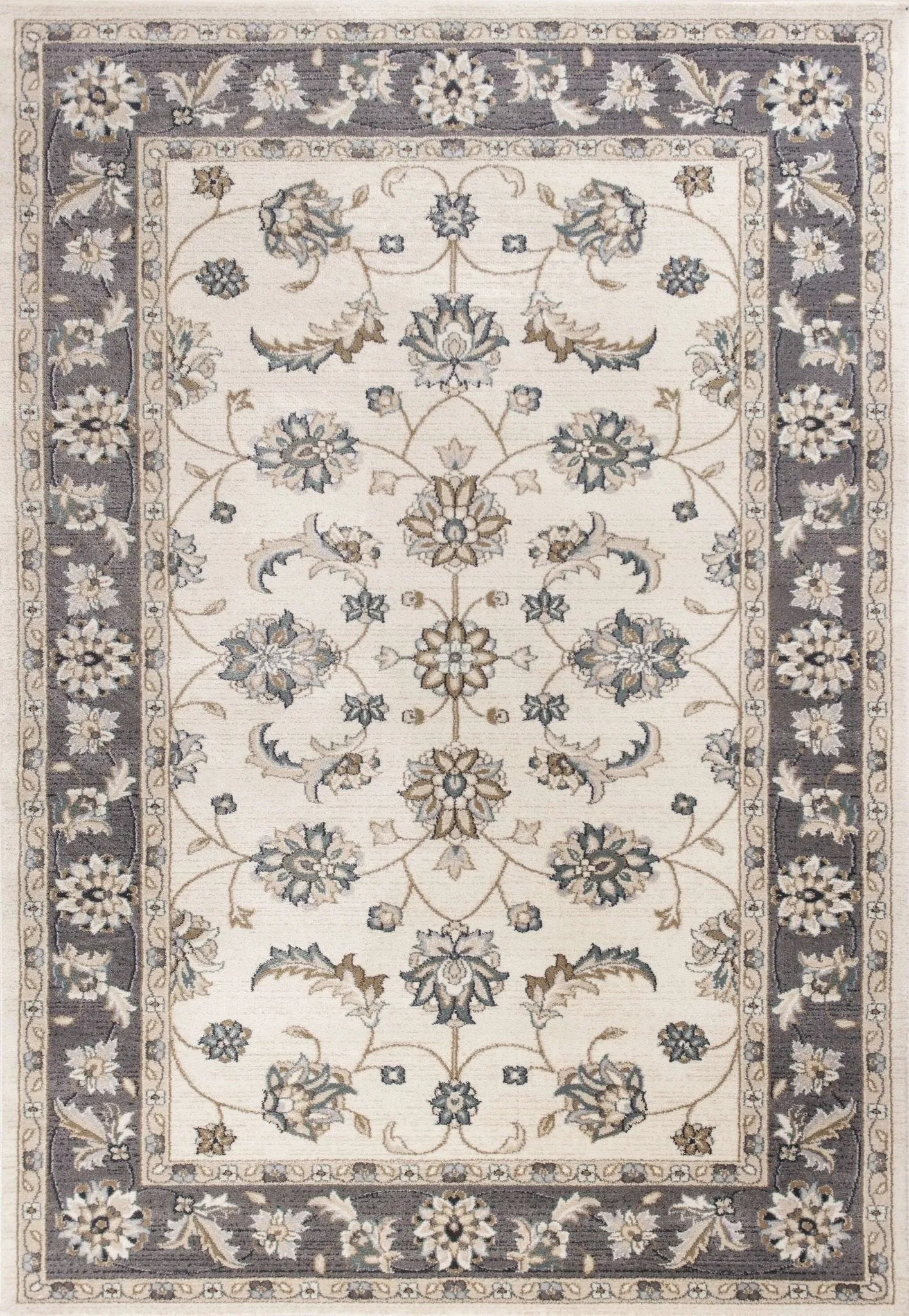 Avalon 5612 Mahal Ivory/Grey Rug - Baconco