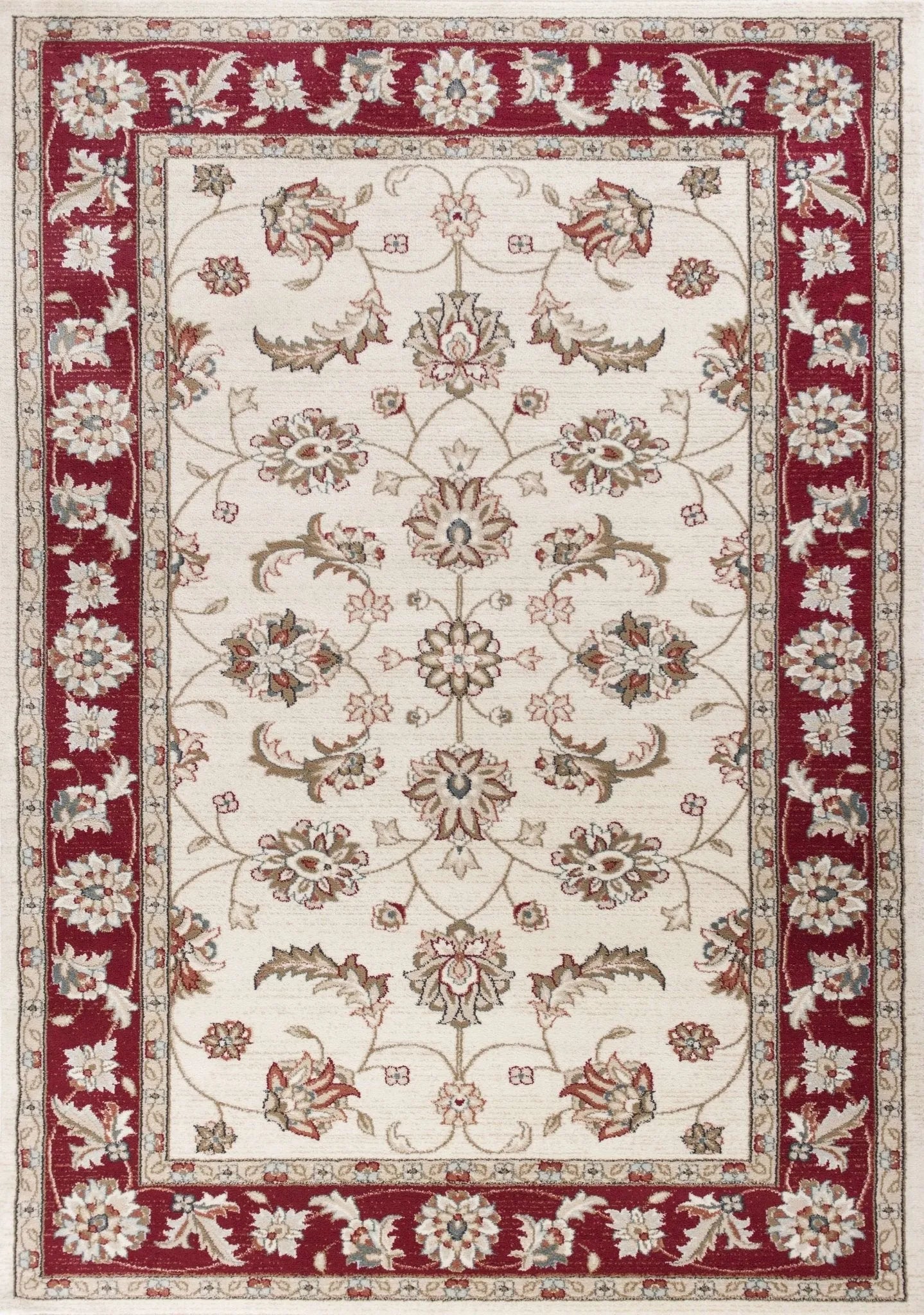 Avalon 5613 Mahal Ivory/Red Rug - Baconco