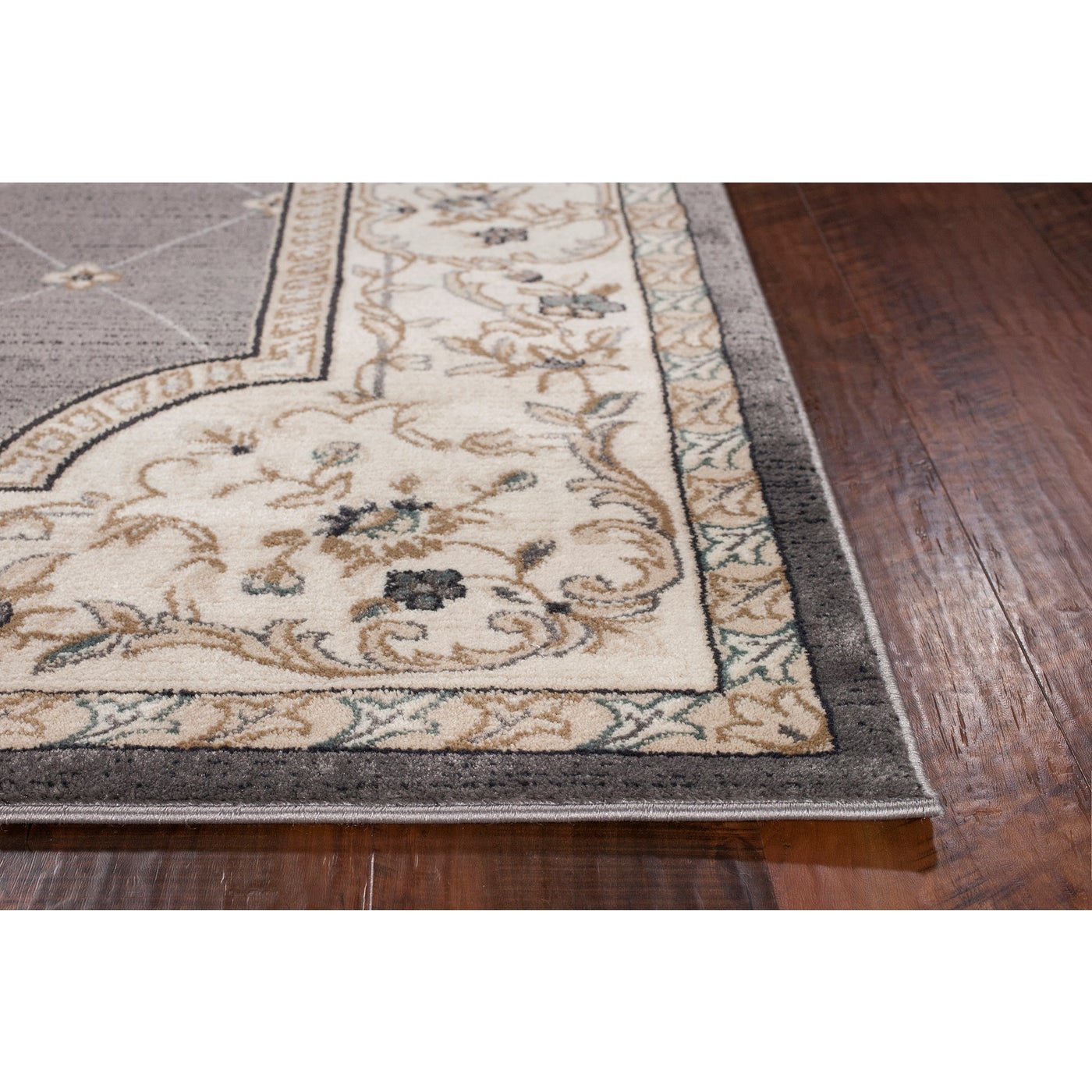 Avalon 5615 Courtyard Grey/Ivory Rug - Baconco