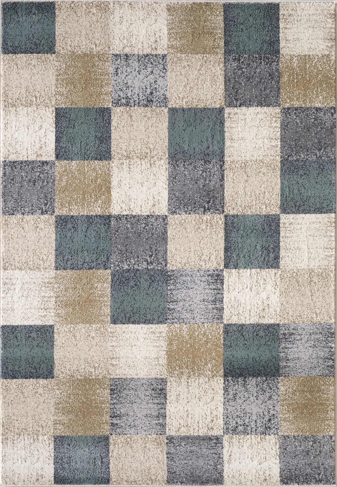 Avalon 5617 Checkered Ivory Rug - Baconco