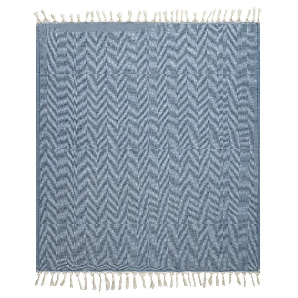 Avery 80292TEA Faded Blue Throw Blanket - Baconco