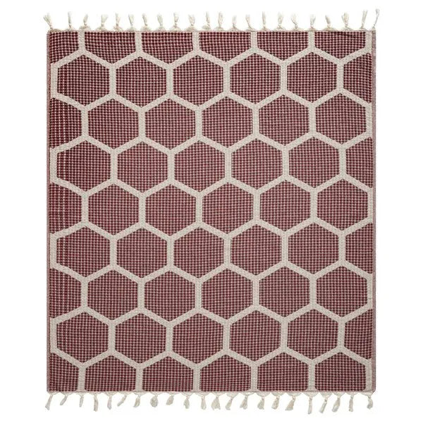 Avery 80296BUR Burgundy Throw Blanket - Baconco