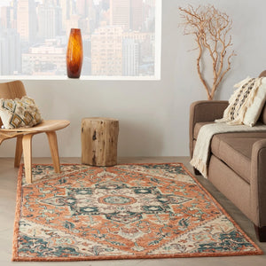 Bahari BAH02 Rust Rug - Baconco