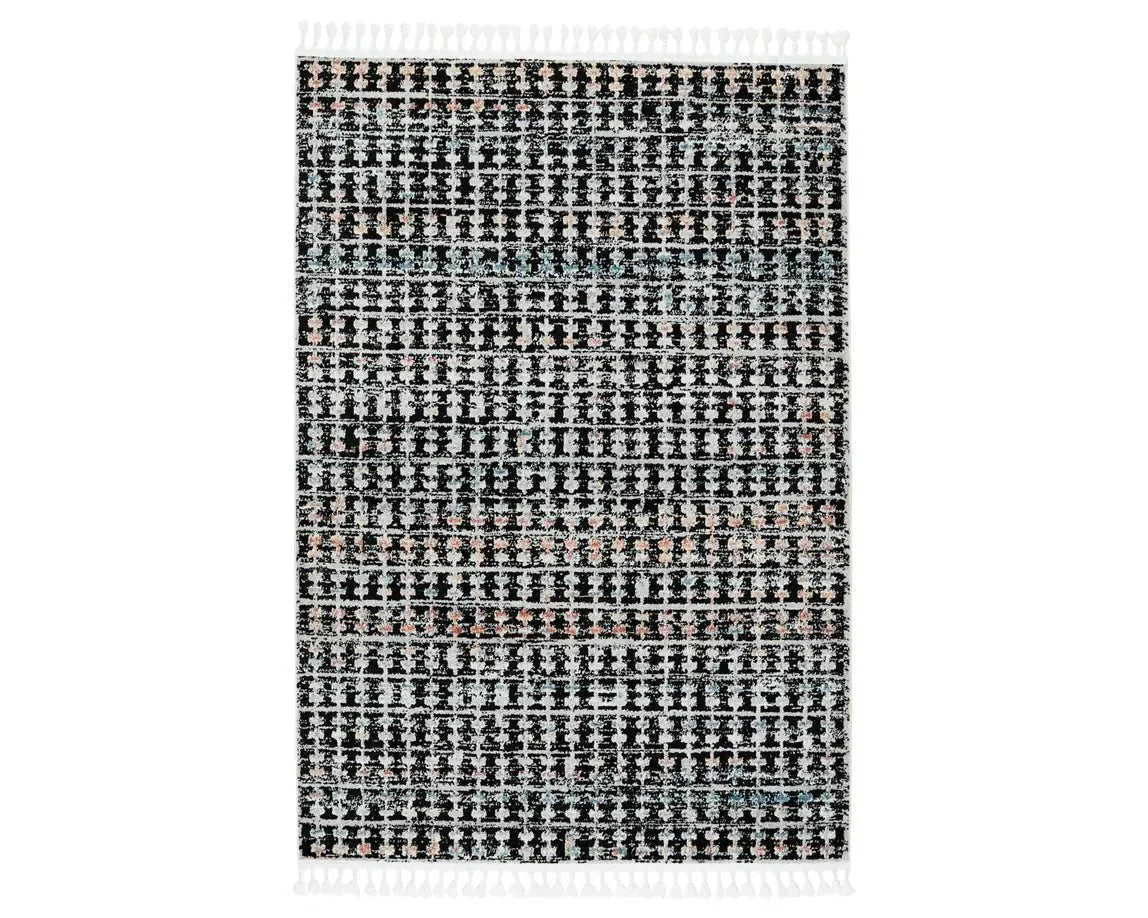 Bahia BAH07 Black/Multi Rug - Baconco