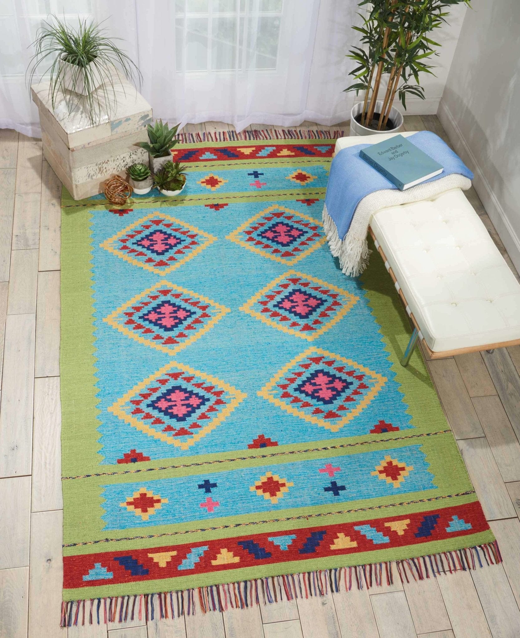 Baja BAJ02 Blue Green Rug - Baconco