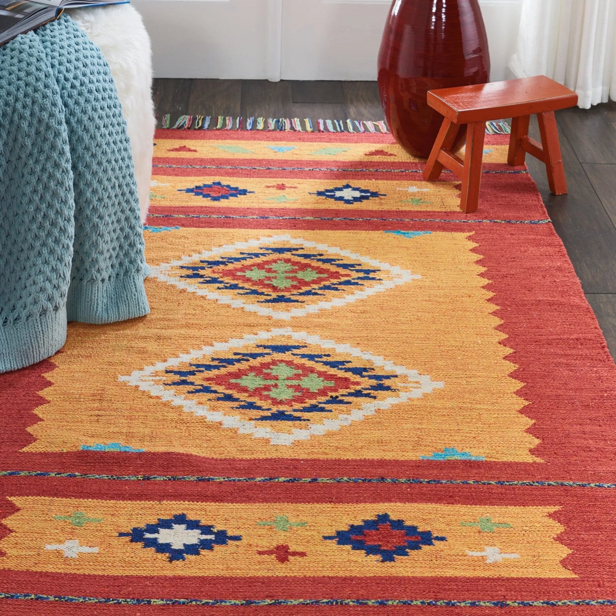 Baja BAJ02 Yellow/Red Rug - Baconco