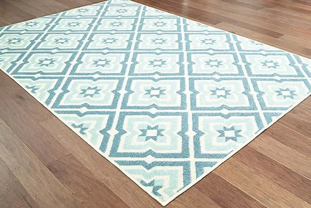 Barbados 1801H Blue Ivory Rug - Baconco