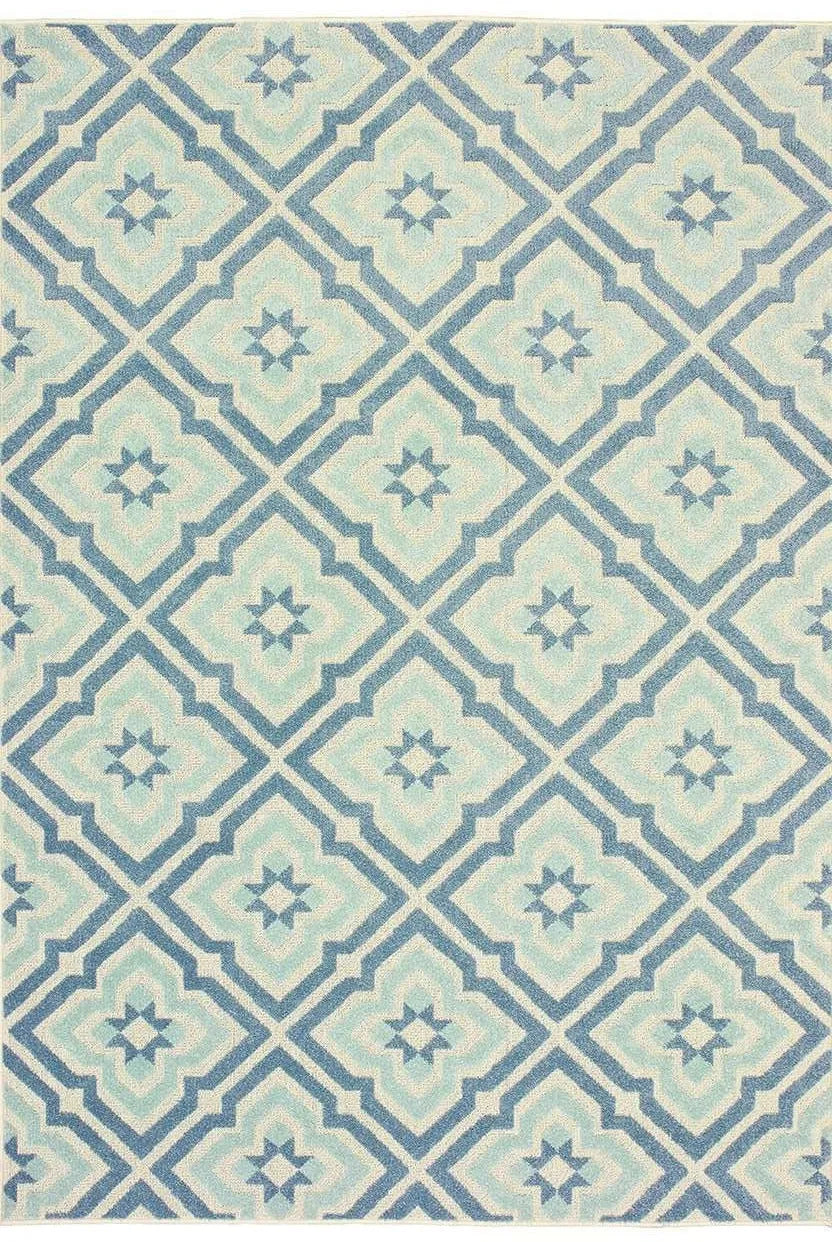 Barbados 1801H Blue Ivory Rug - Baconco