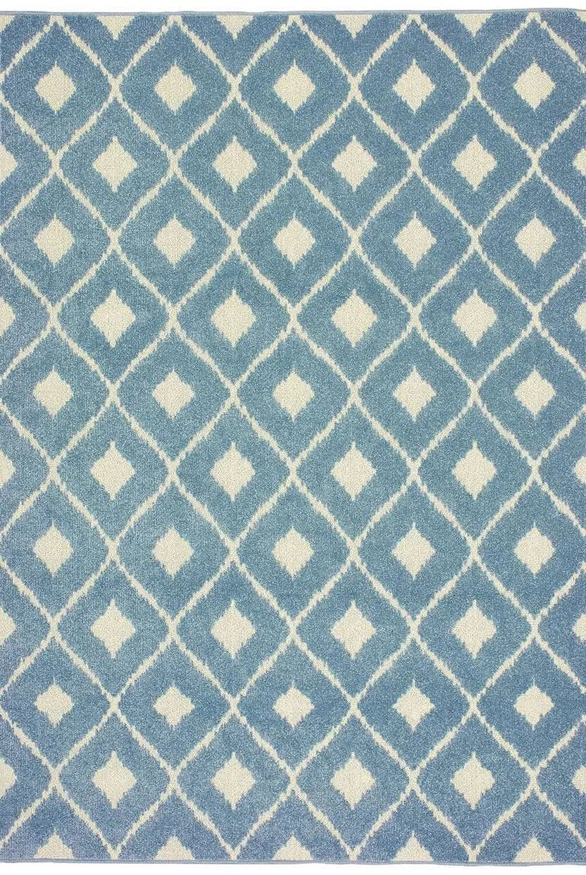 Barbados 5502B Blue Ivory Rug - Baconco