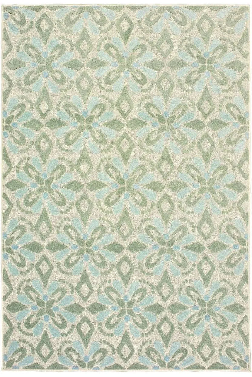 Barbados 5994J Ivory Green Rug - Baconco