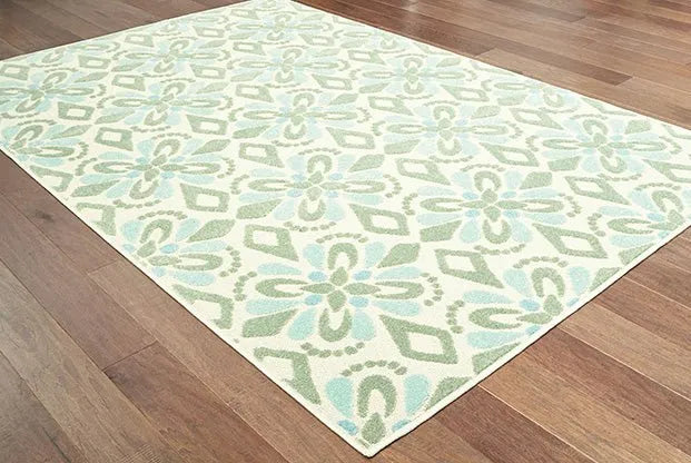 Barbados 5994J Ivory Green Rug - Baconco