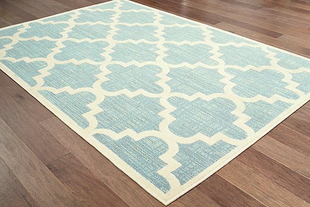 Barbados 6437J Blue Ivory Rug - Baconco