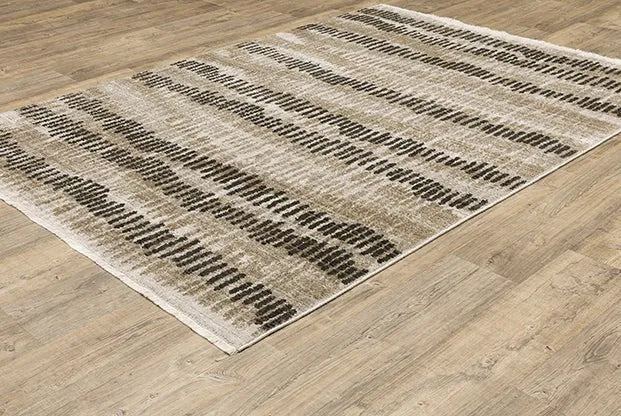 Bauer 8120D Beige/Charcoal Rug - Baconco