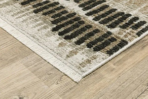 Bauer 8120D Beige/Charcoal Rug - Baconco