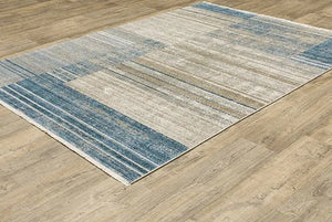 Bauer 90B Blue/Beige Rug - Baconco