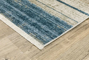 Bauer 90B Blue/Beige Rug - Baconco