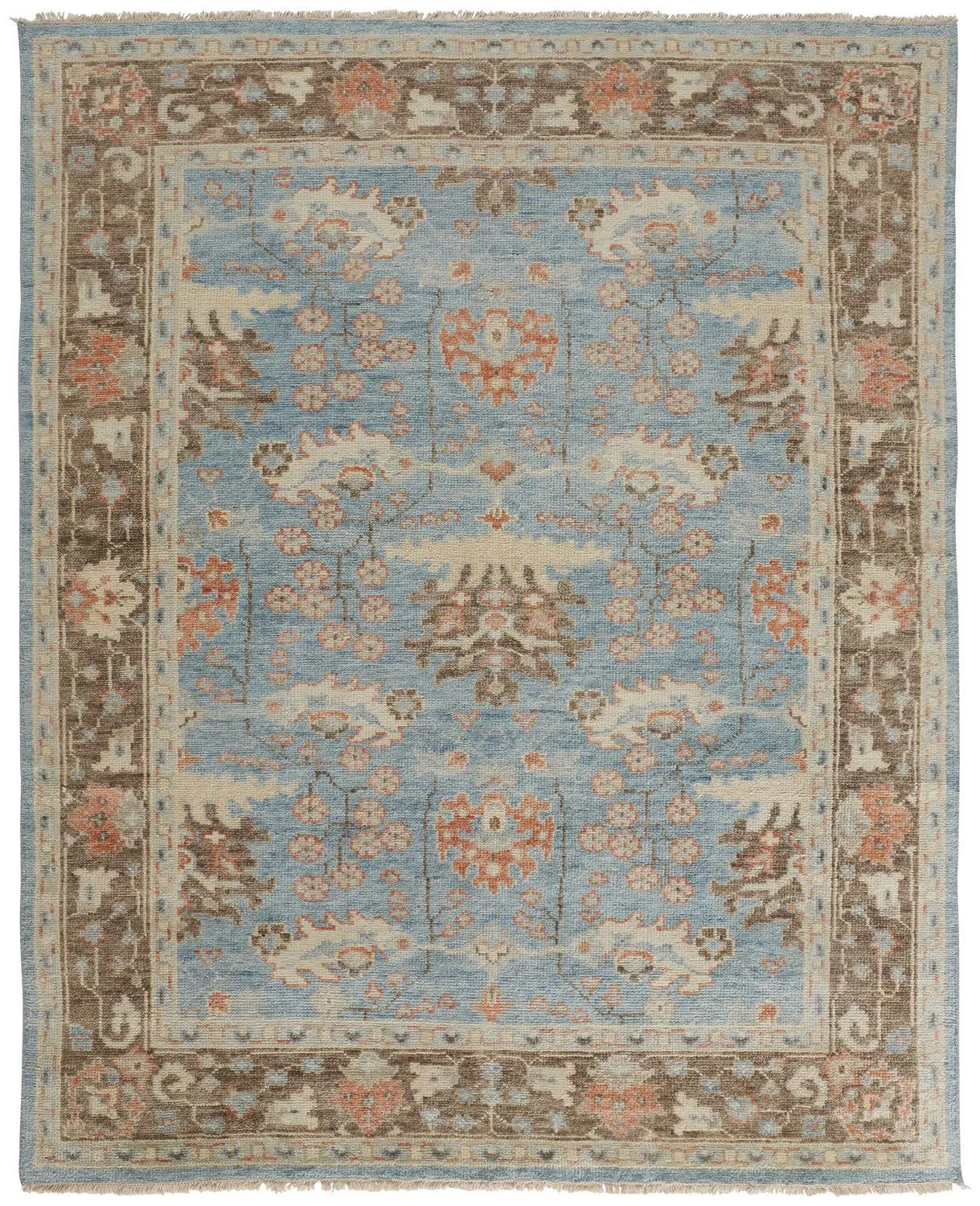 Beall 6710F Blue/Brown Rug - Baconco